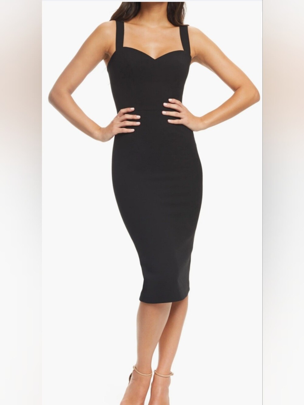 Dress the Population Black Nicole Midi Dress